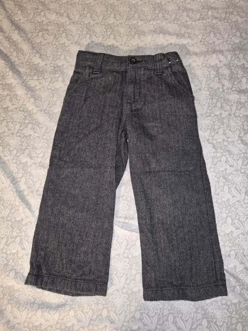 Gymboree Gray Herringbone Boy Dress Pants